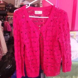 Hollister - Sweater - Open Knit Red (Vintage) Size Large